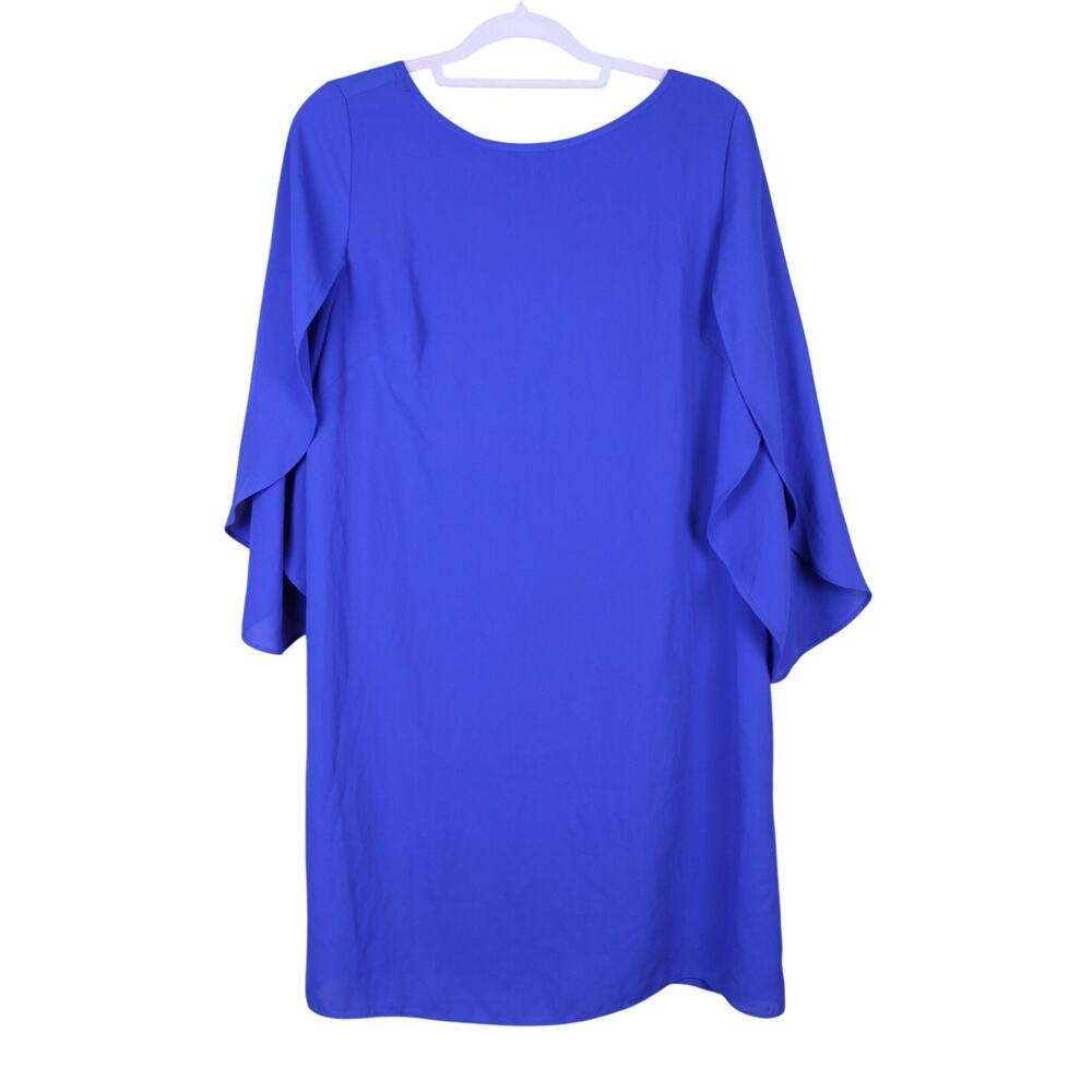 AB Studio Royal Blue A-line Shift Spllit‎ Flare Sleeves To Knee Cocktail Dress